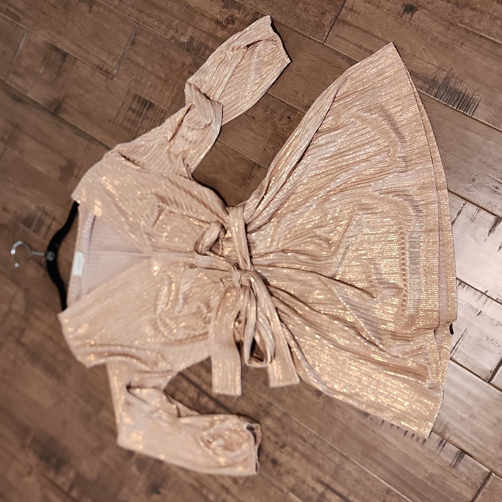 Aura sz Large Gold/copper dress flowy